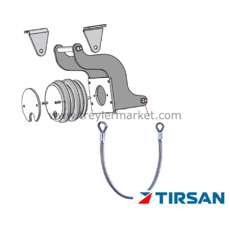 Tırsan Dingil Kaldırma Halat 850 MM  -HT00034