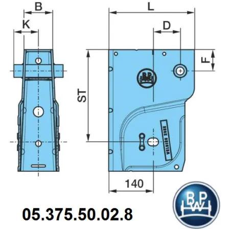 BPW Air ECO Compact Makas Kulak 290 mm-BPW.05.375.50.02.8