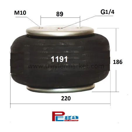 Tek Katlı Süspansiyon Kaldırma Körük 220 mm çap-P30.1191.P02