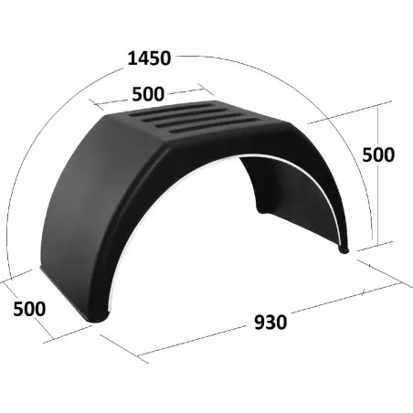 Çamurluk Isuzu-Iveco Çift Teker Üstü Düz Şeritli 50x145-TR90.9023