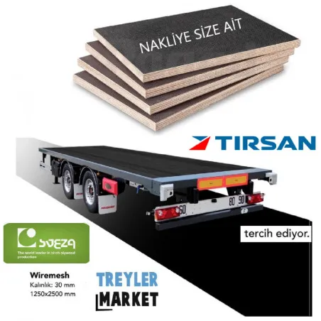 Plywood Tır Taban Tahtası 30 x 1250 x 2500 mm- SVEZA-PLW-30