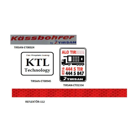 Tırsan Kassbohrer Arka Saç Kapak Etiket Grubu -ET01000