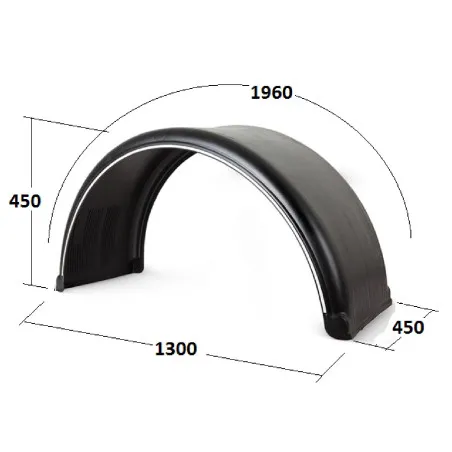 Çamurluk Dorse Tek Teker Şeritli Çamurluk 45X196-TR90.9012