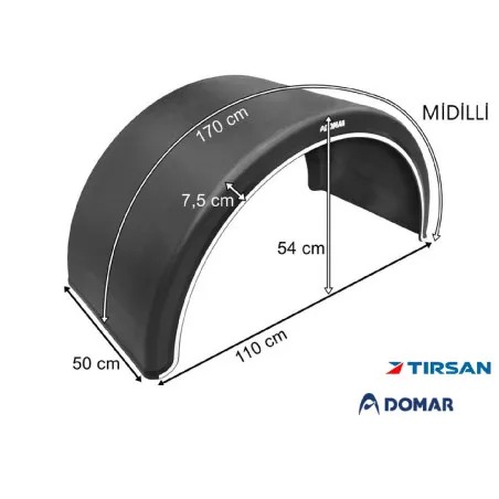 Tırsan Domar Dorse Çamurluk Yarım -CA00092