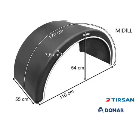 Tırsan Domar Dorse Çamurluk Yarım -CA00099