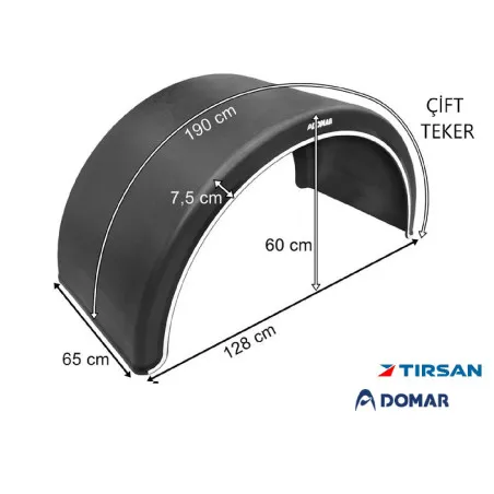 Tırsan Domar Dorse Çamurluk Yarım DK1670  -CA00094