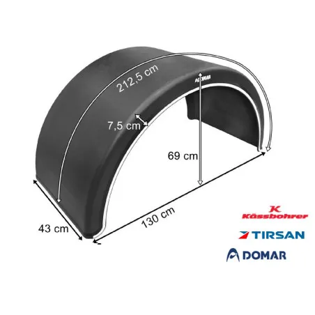 Tırsan Domar Dorse Çamurluk Yarım DK1680 -CA00095