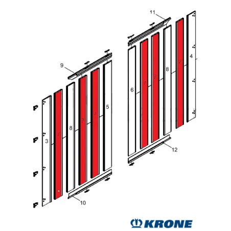KRONE Arka Kapı Ara İç Profil 3174 mm -840306685