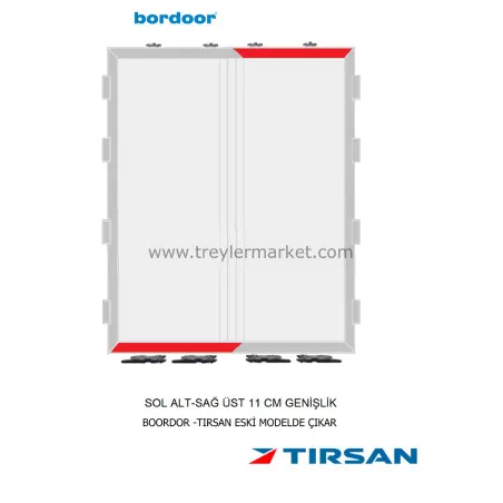 Bordoor Tırsan Arka Kapı Sağ Üst-Sol Alt Profili 11 cm -BR-3034712820