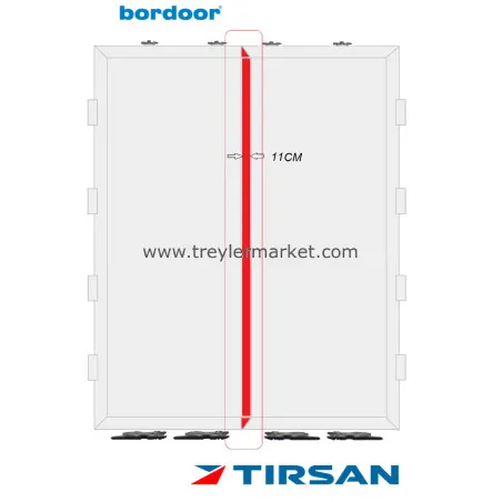 Bordoor Tırsan Arka Kapı Sağ İç Profil Tırnaklı 11 cm -BR-AL00101