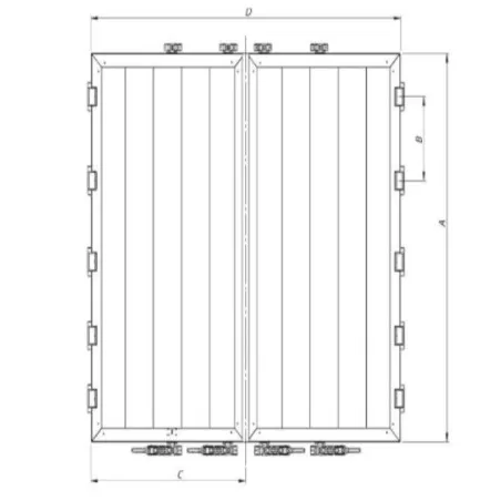 Dorse Alüminyum Arka Kapı 5 Menteşe Boyalı-TM-AK-2900-2550
