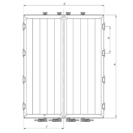 Dorse Alüminyum Arka Kapı 4 Menteşe Boyalı-TM-AK-2700-2550