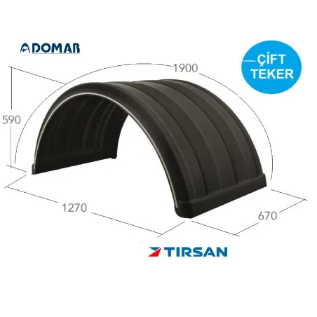 Tırsan Domar Dorse Çamurluk Yarım DK1685 -CA00269